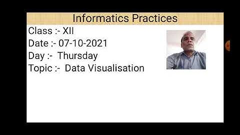 Class XII Informatics Practices 07 10 2021 By Mr  Praveen Singh