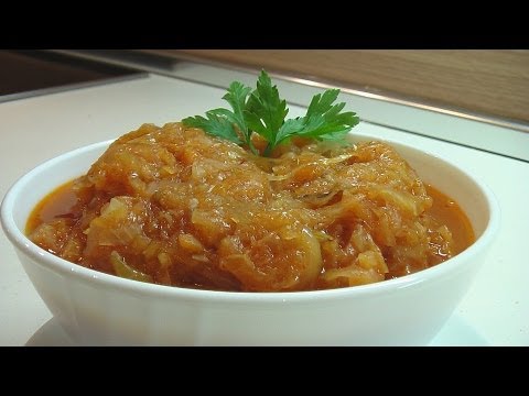 Видео рецепт Тушеная квашеная капуста с мясом