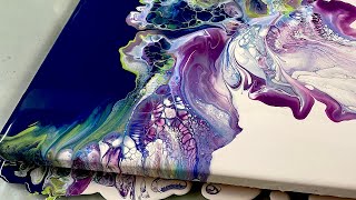 Simple & gorgeous dutch pour with split base and pearl cells. Acrylic pour painting easy, ASMR