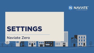 Settings in Naviate Zero