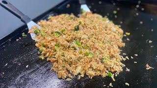 EASY TURKEY FRIED RICE RECIPE | BLACKSTONE GRIDDLE RECIPES | GRIDDLE GIVEAWAY WINNER