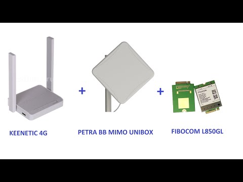 Fibocom L850GL+Keenetic 4G+Petra BB mimo unibox. Агрегация 3х частот.