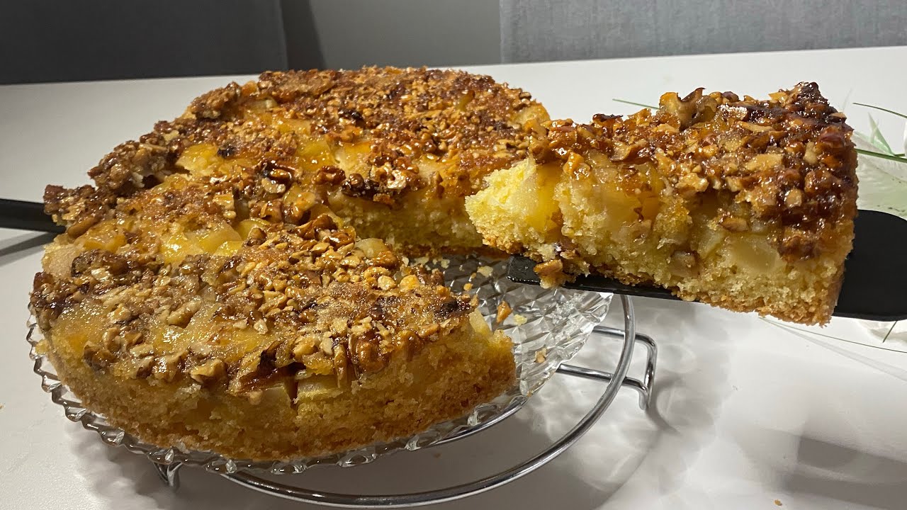 Gâteau aux pommes et caramel au noix/ tarte aux pommes