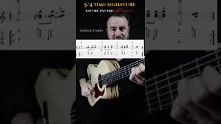 Learn to play 5/4 time signature guitar rhythm pattern with &quot;golpe&quot; #shorts