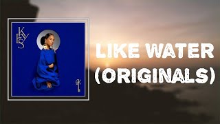 Video thumbnail of "Alicia Keys - Like Water (Originals) (Lyrics)"