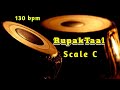 Tabla  rupak taal  madhyalaya 130bpm  scale c  tanpura pa sa quality sound  tabla online