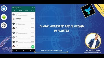 FLUTTER : Build a WhatsApp Clone Mobile Application UI Design using Flutter  in 13 minutes | Part 1