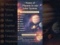 Names of planets in our solar system 🪐🌎🌗#shorts #education #solarsystem #gkquiz