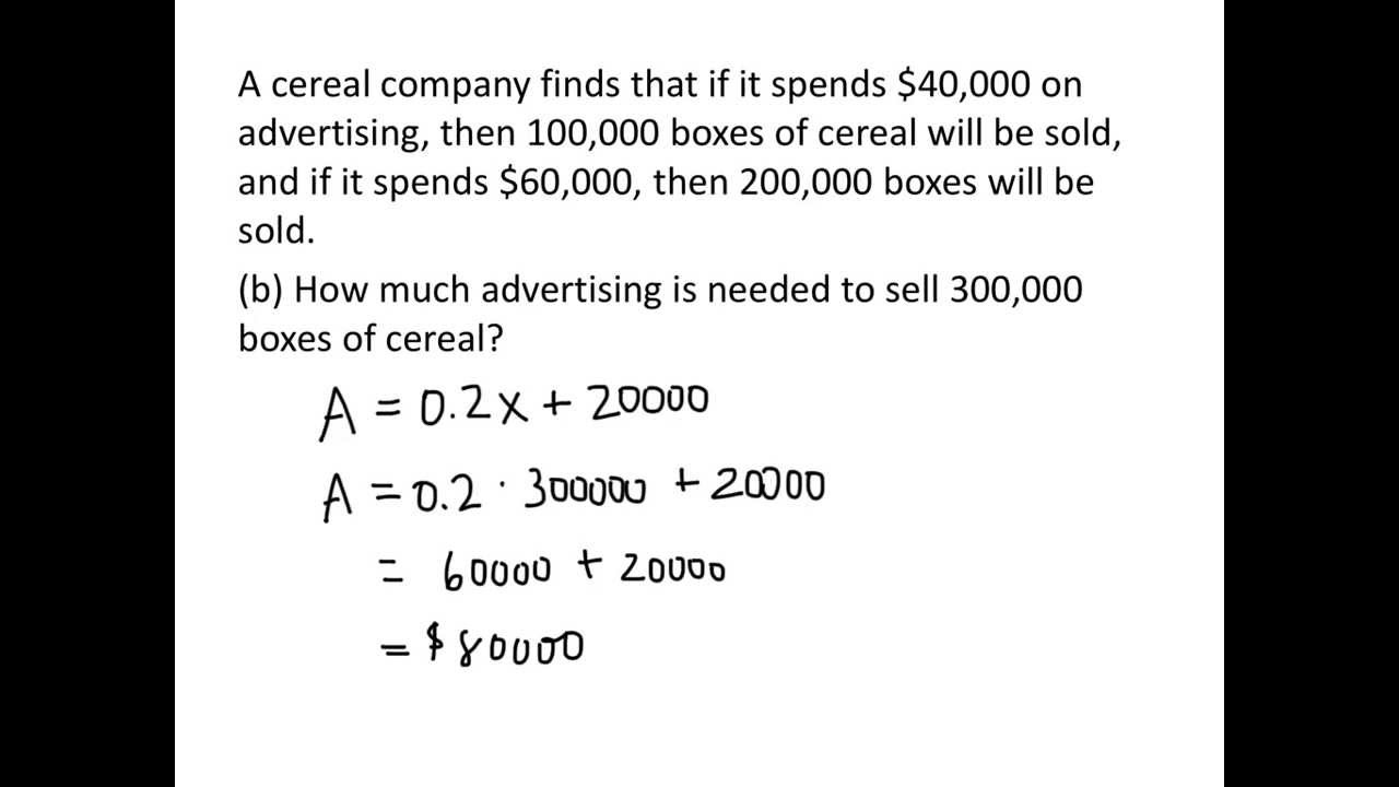 What are linear function word problems?