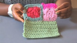 How to Join Different-Sized Crochet Squares Together : Crochet Projects Wealth