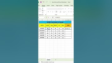 How to use the SUM function in excel ? #education #exceltricks #exceltips #excelformula .