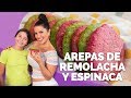 AREPAS DE REMOLACHA Y ESPINACAS