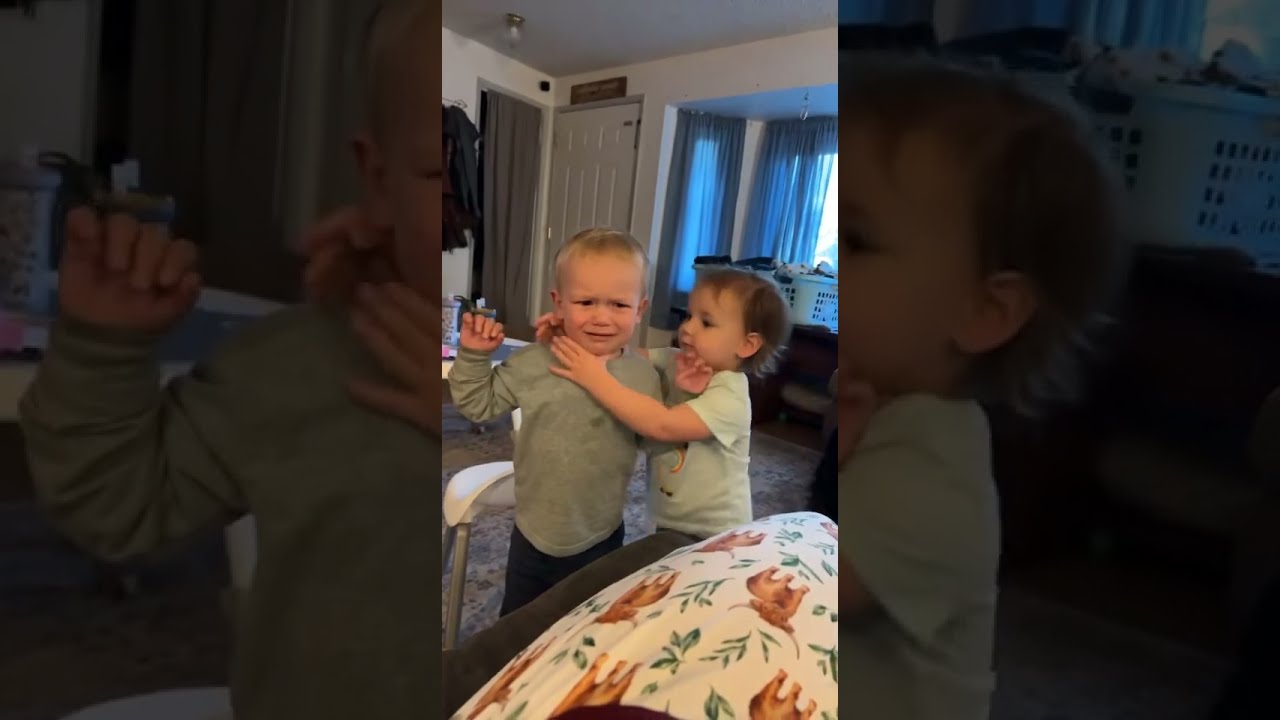 Baby Girl Comforts Boy ViralHog