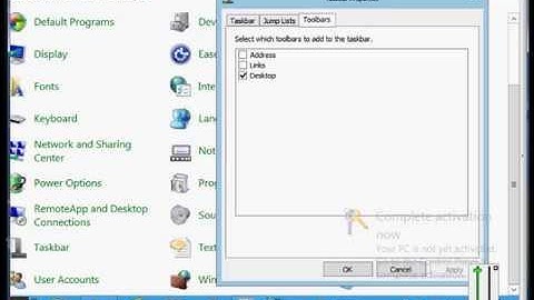 How to enable and use the Taskbar