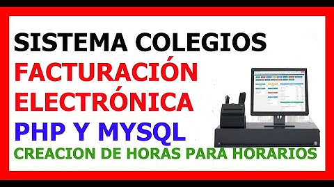 Sistema colegios, universidades online php con mysql configurar horas para horarios