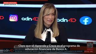 Entrevista a Silvia Lloréns en ADN40, Aprende y Crece de Banco Azteca.