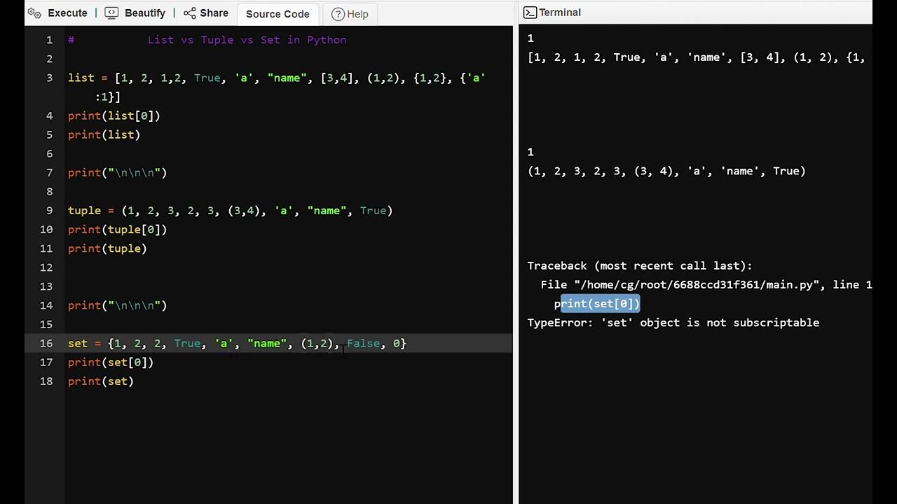List vs Tuple vs Set in Python Frequently Asked Interview Question ...