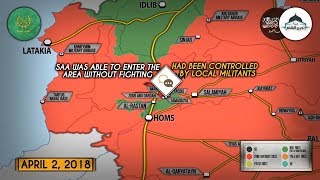 3 апреля 2018. Военная обстановка в Сирии. Сирийская армия заняла населенные пункты возле Хомса. 3 апреля 2018. Военная обстановка в Сирии. Сирийская армия заняла населенные пункты возле Хомса.