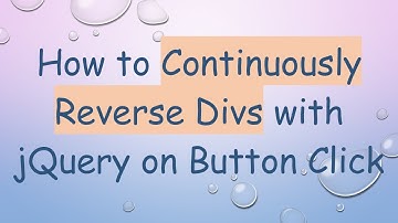 How to Continuously Reverse Divs with jQuery on Button Click