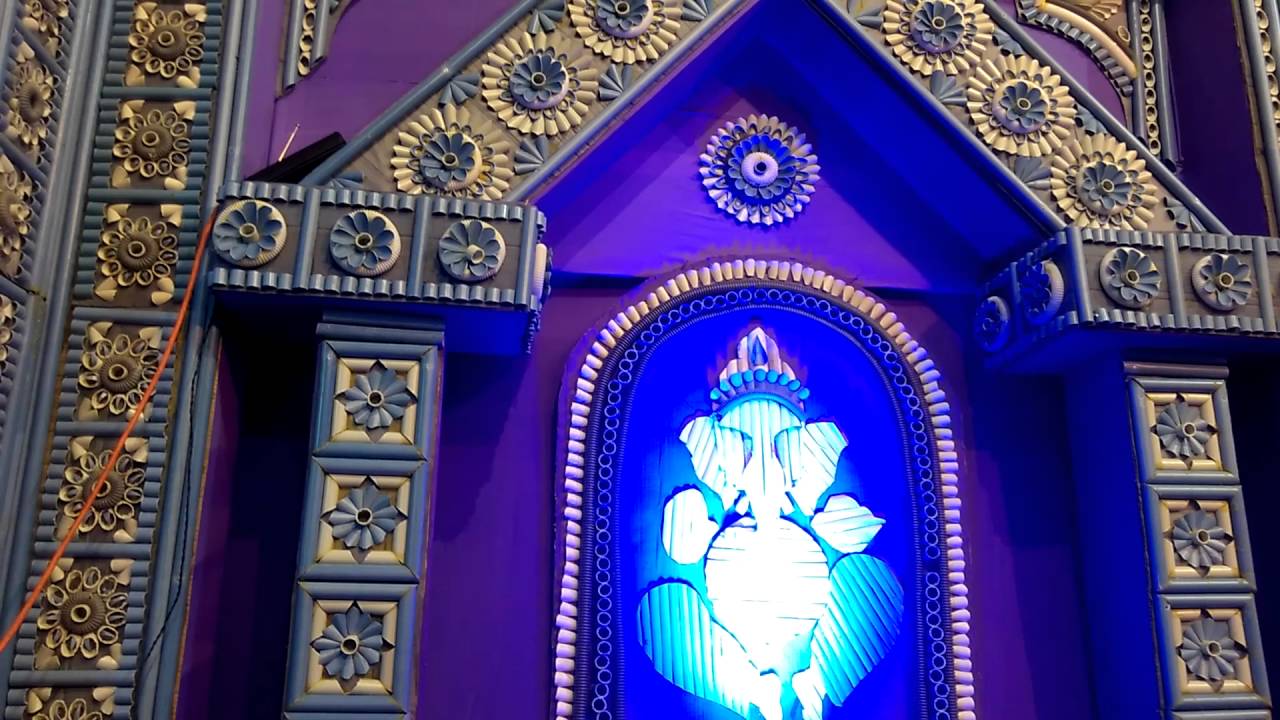 Ganesh pooja unique decoration made of PVC pipe YouTube