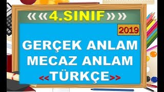4 sinif turkce gercek anlam mecaz anlam yardimci ogretmen youtube