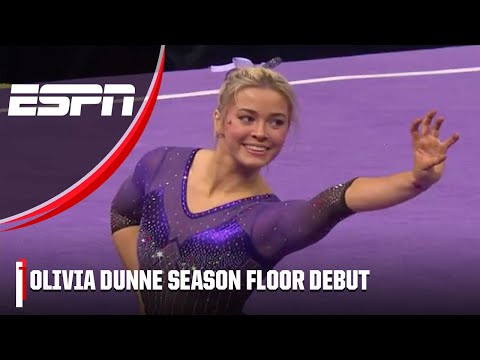 Olivia Dunne's SEASON FLOOR DEBUT for LSU on FRIDAY NIGHT HEIGHTS 🔥 | ESPN College Gymnastics