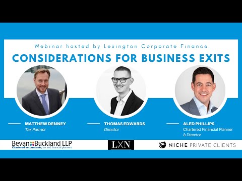 Webinar: Considerations For Business Exits