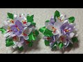 Весенние букетики из маленьких цветочков. Канзаши на 8 Марта. Kanzashi.