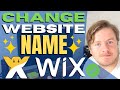 How to Change Wix Website Name 2021