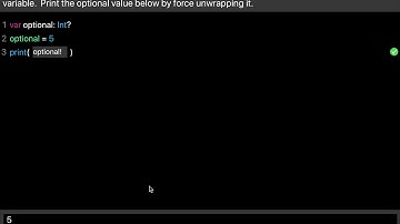 Learn Swift: Optionals force unwrapping (Chapter 2 Lesson 3)
