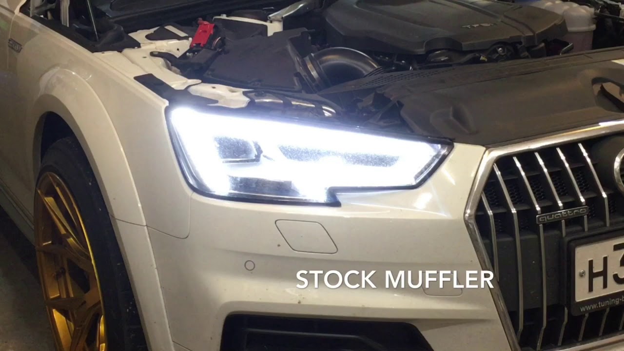 AUDI A4 B9 Stock Muffler Delete YouTube