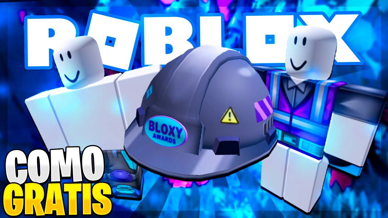 COMO PEGAR o CHAPÉU e ROUPAS GRATÍS do BLOXY AWARDS (Bloxy Builder's  Helmet) no ROBLOX 😱 