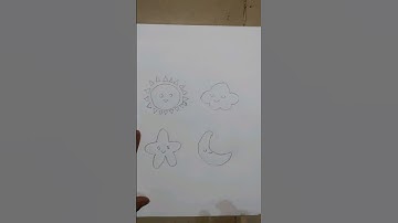 🌞💨⭐🌜weather Element pencil Art phota short video#Bhugadeb Art.