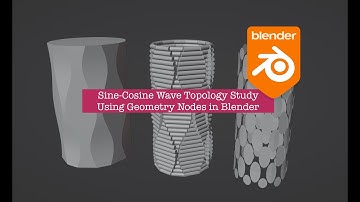 LIVENODING Sine-Cosine Wave Topology Using Geometry Nodes