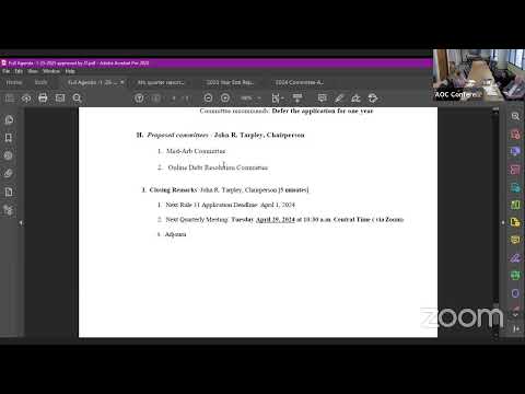 Alternative Dispute Resolution Commission Meeting (January 25, 2024)