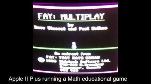 Apple II Plus running old games