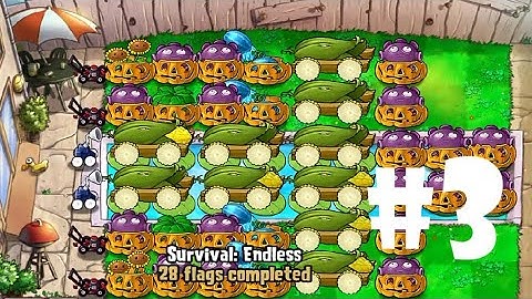 Plants vs Zombies | Survival: ENDLESS (60 Flags Completed) PART 3 (iOS Android)