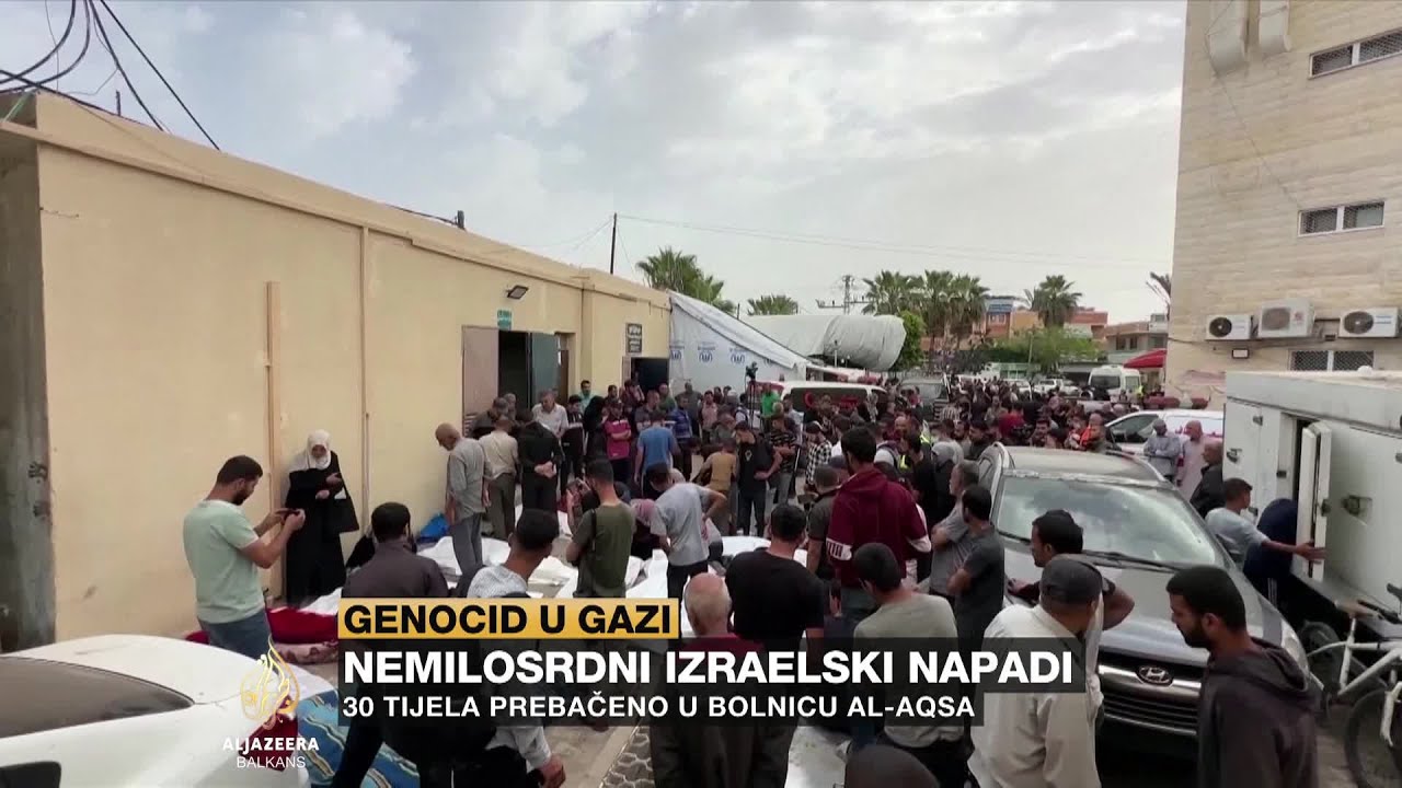 نُقلت جثامين 30 فلسطينياً قُتلوا إلى مستشفى الأقصى
