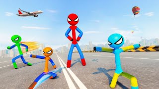 Grand Stickman Rope Hero - Spiderman Games | Android Gameplay P4 screenshot 5