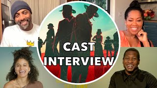 THE HARDER THEY FALL Cast Interview | Idris Elba, Regina King, Jonathan Majors, Zazie Beetz