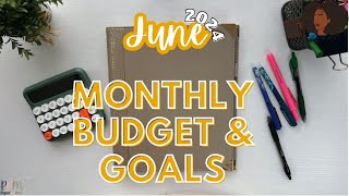 June 2024 Monthly Budget & Goals | Birthday Month | HIS & HER | Zero Based Budget |Millennial Couple
