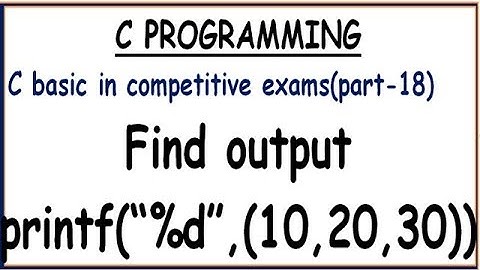 C BASICS IN COMPETITIVE EXAMS (PART-18)