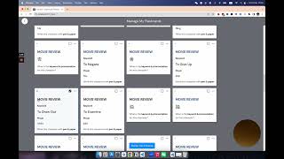 Spaced repetition and flashcard update