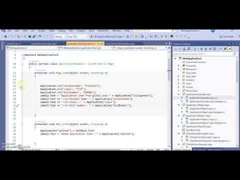 ASP NET Application Object Global asax example