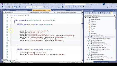 ASP NET Application Object Global asax example