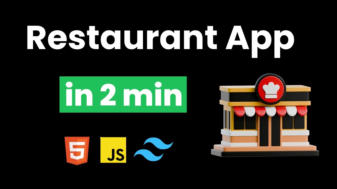 I CREATE RESTAURANT APP IN 2 MINUTES USING HTML & TAILWIND CSS ...