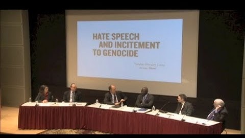Hate Speech and Incitement to Genocide Panel Discussion