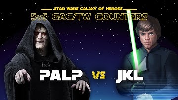 5v5 - Palpatine vs Jedi Knight Luke | SWGOH GAC EP vs JKL Counter