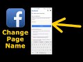 How to Change a Page Name on Facebook 2022