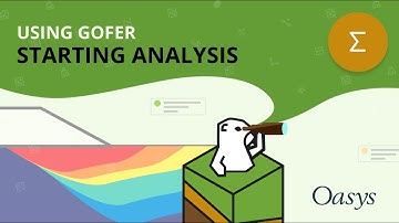 Oasys Gofer: Starting analysis